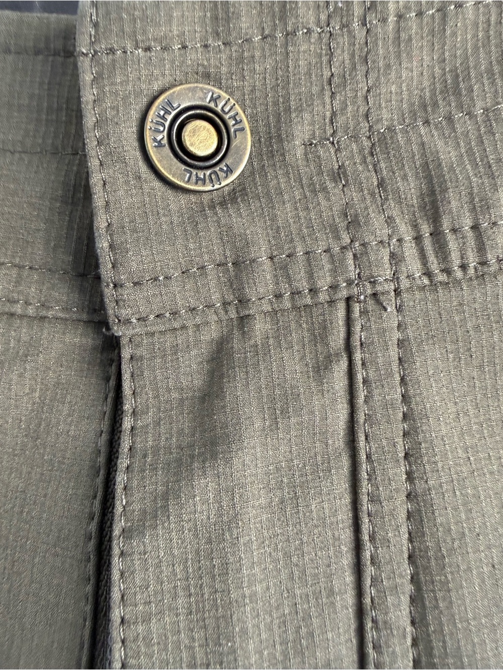 Kühl Men’s Hiking Shorts Olive Green Size 36 Lightweight Outdoor Trail Cargo - Picture 4 of 7